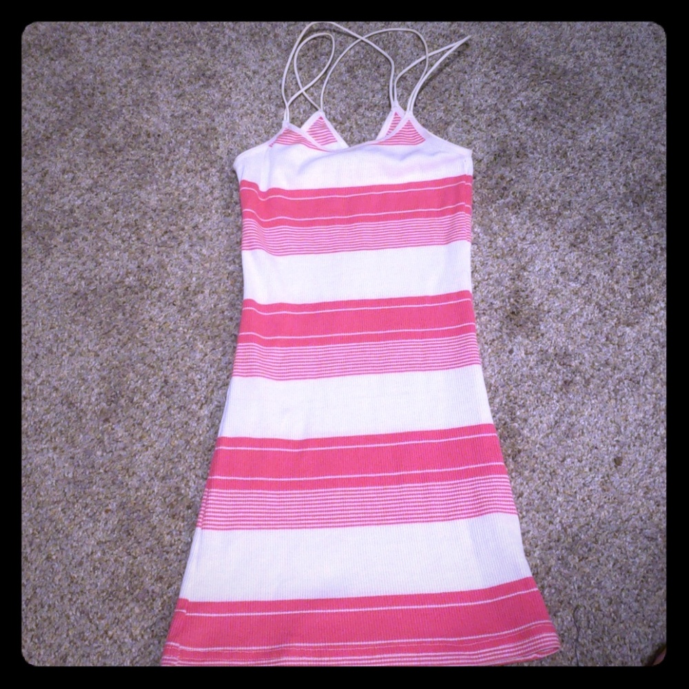 Pink & White Stripped Tank